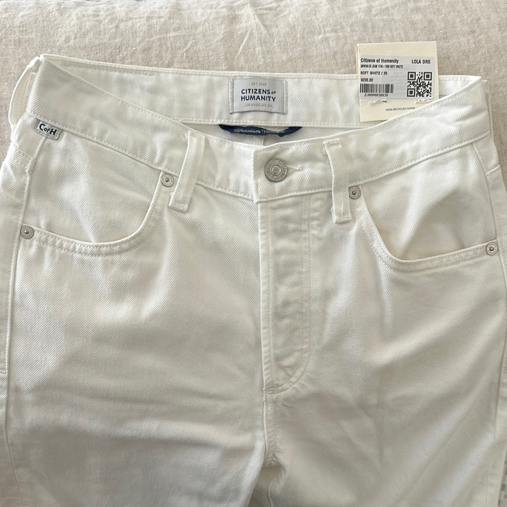 NWT Citizens of Humanity Annina High Rise Wide Leg 33" in Soft White